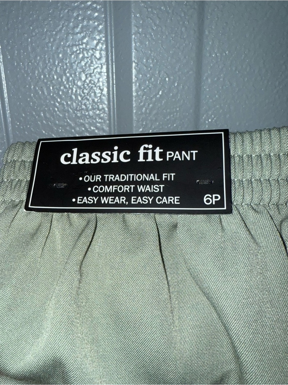 Alfred Dunner High-Waist Wide Leg Pant Trouser - Olive/Sage Green sz 6 PETITE - Picture 6 of 9